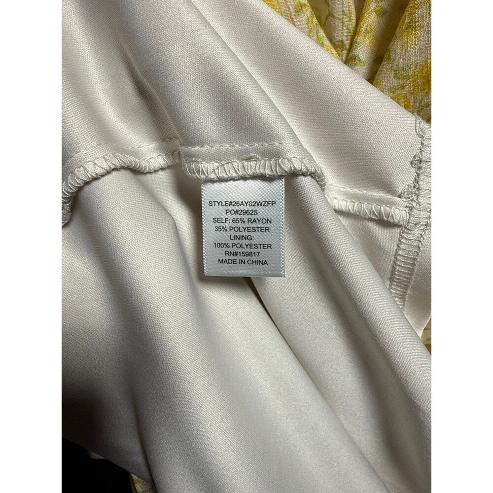 Altar'd State Yellow Floral Midi Dress with Tie Straps - Picture 3 of 7